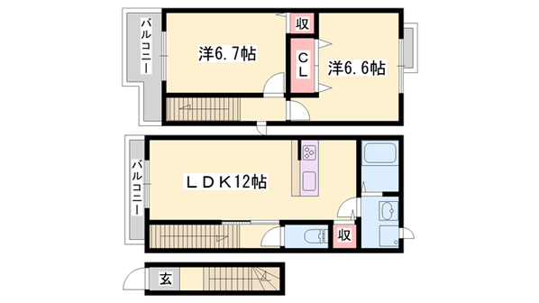 エステ・スールの物件間取画像